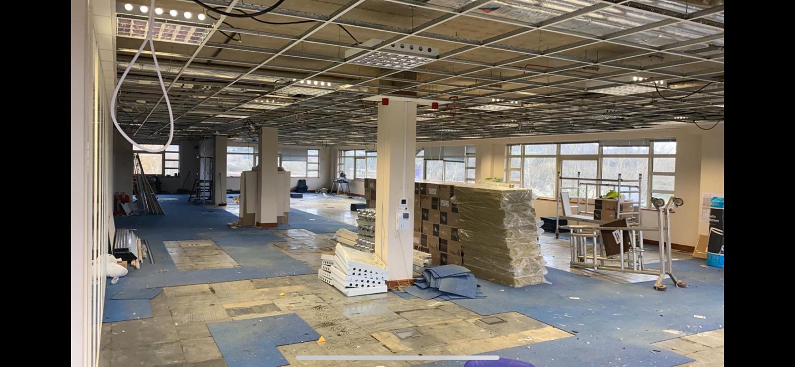 During Demoltion View from bottom right of office